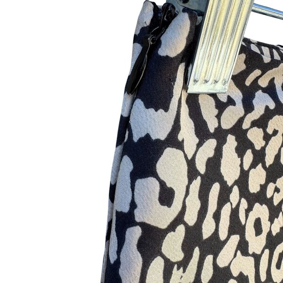 Princess Polly Womens Satin Black White Animal Print Going Out Party Mini Skirt - Picture 3 of 9